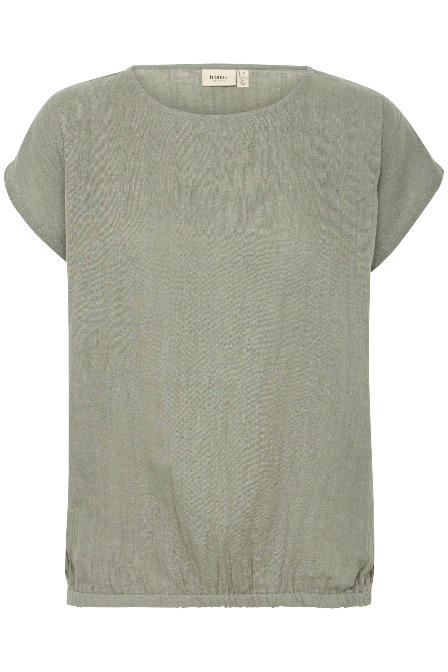 FRANSA "FRManua Blouse" (Agave Green/Blanc de Blanc)