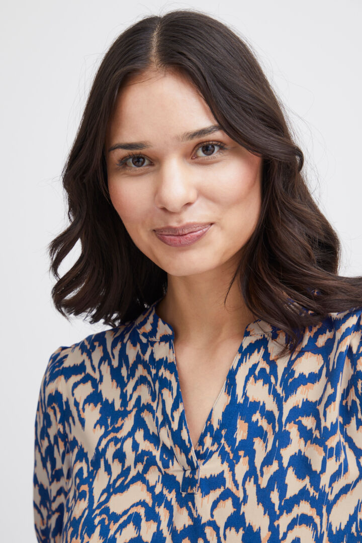 FRANSA 'Merle' 1 Blouse (Beaucoup Blue)