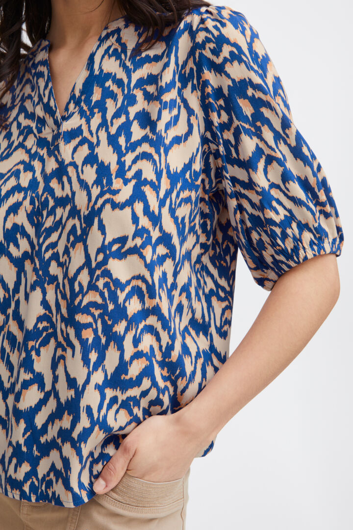 FRANSA 'Merle' 1 Blouse (Beaucoup Blue)