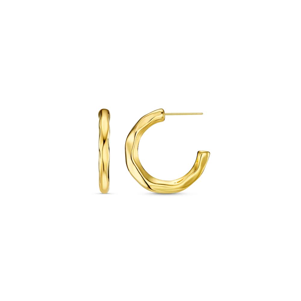 ORELIA "ORE40520 Organic Mis Size Hoop Earrings" (Gold)