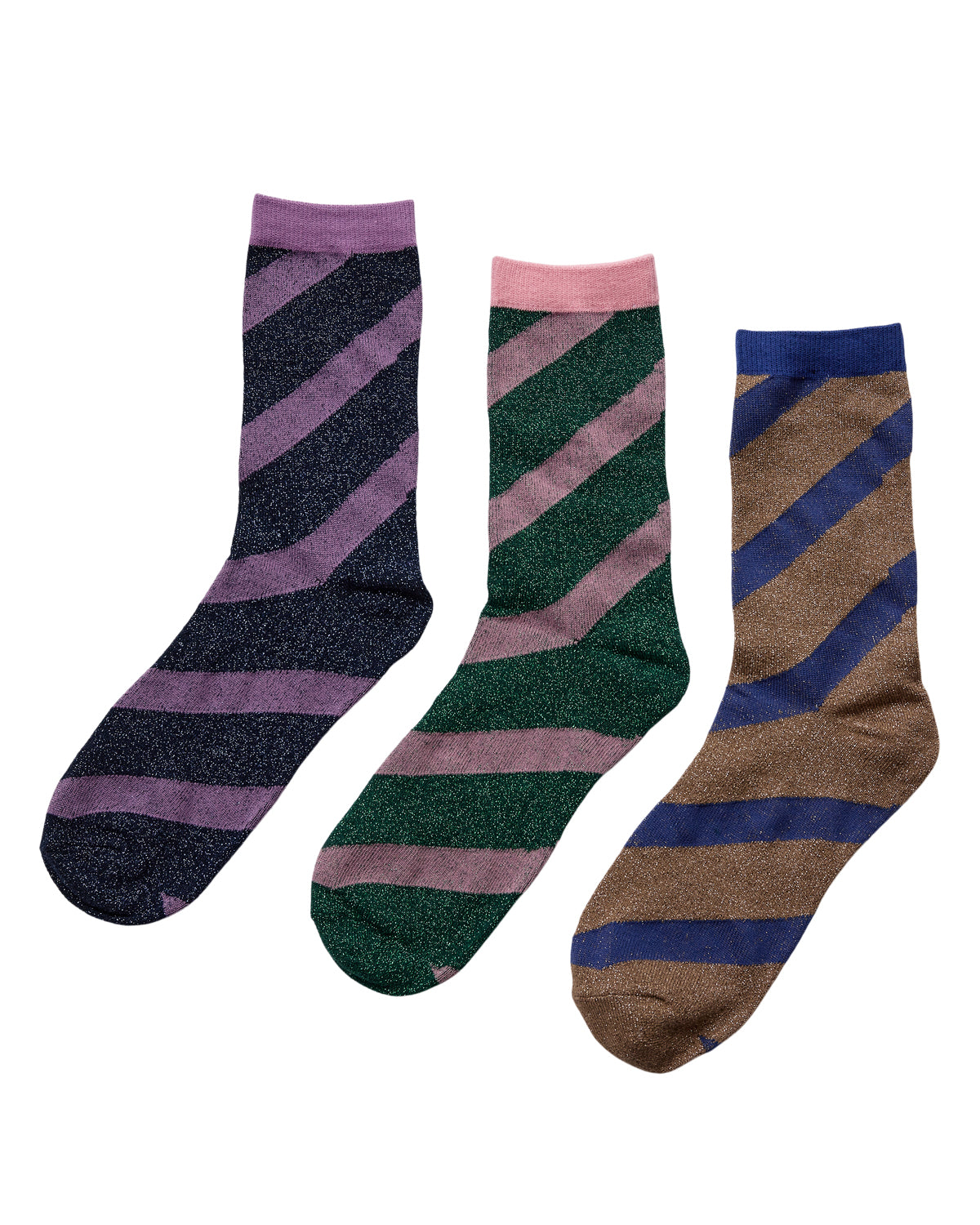 Step into the spotlight with this cool striped sock set from Scandi fashion brand, Nümph. The 'NUMiranda' socks are the perfect blend of stripe, style, and comfort to elevate your sock game to celestial heights! Crafted with various stripe combos, each sock in this set boasts comfort and style with every step you take. Whether you're strutting your stuff on a walk or having a bit of retail therapy, these stripy socks are sure to turn heads and steal the show.