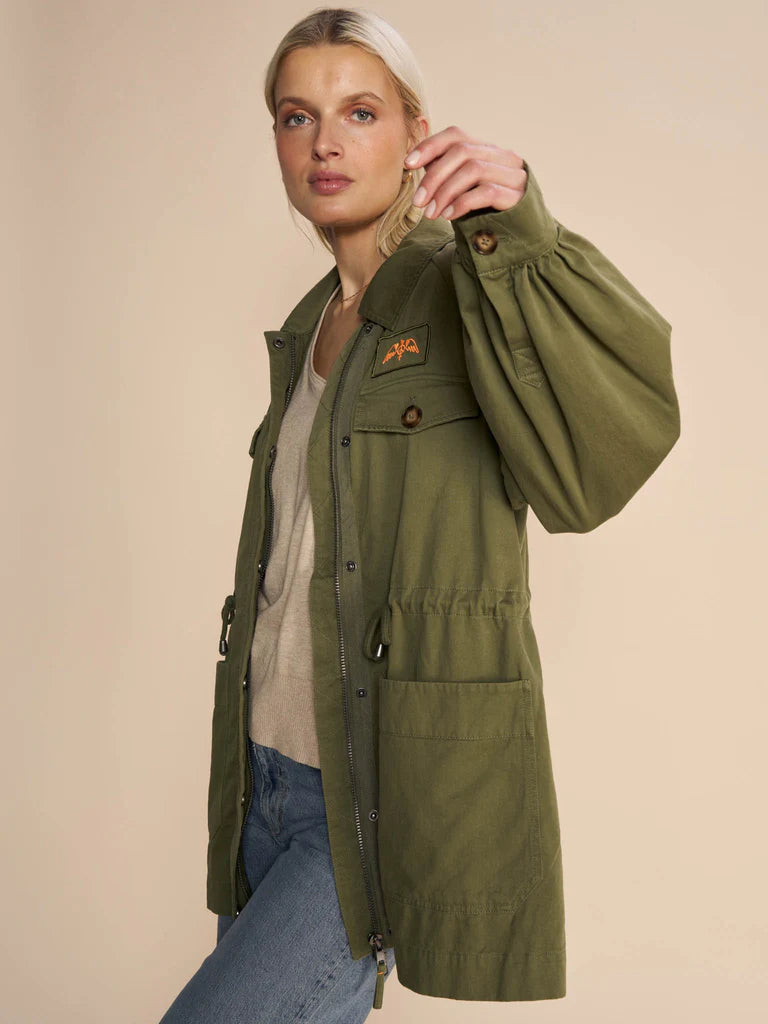 Vanilla parka jacket coat in burnt olive by Mos Mosh