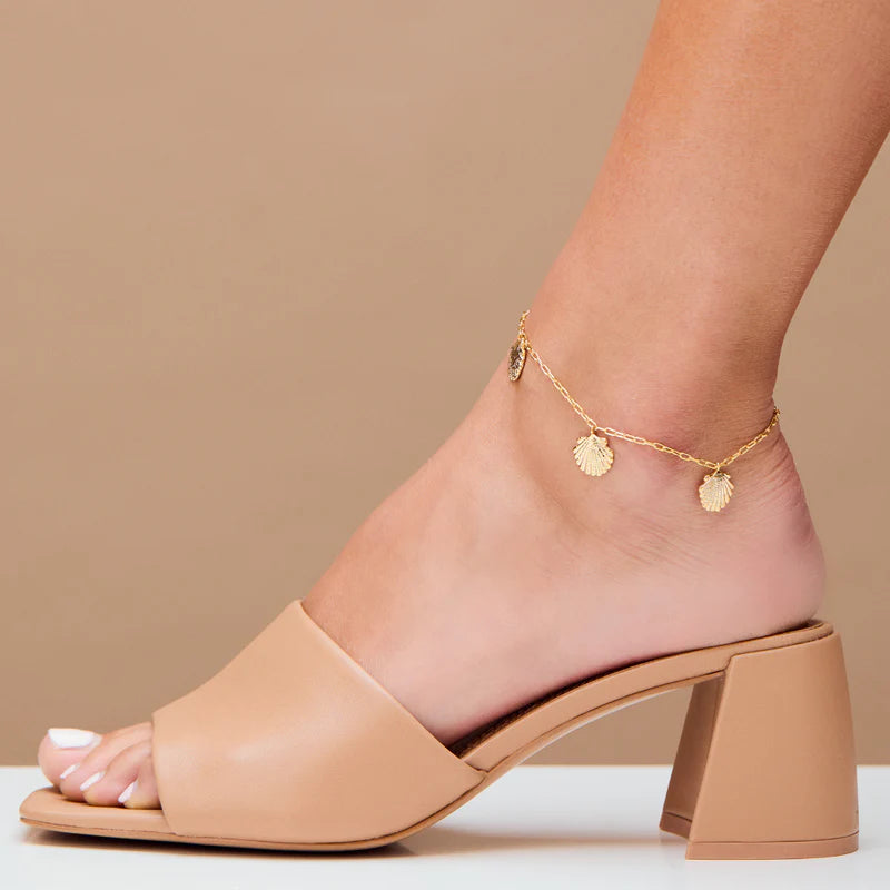 ORELIA "Multi Shell Drop Anklet" (Gold)