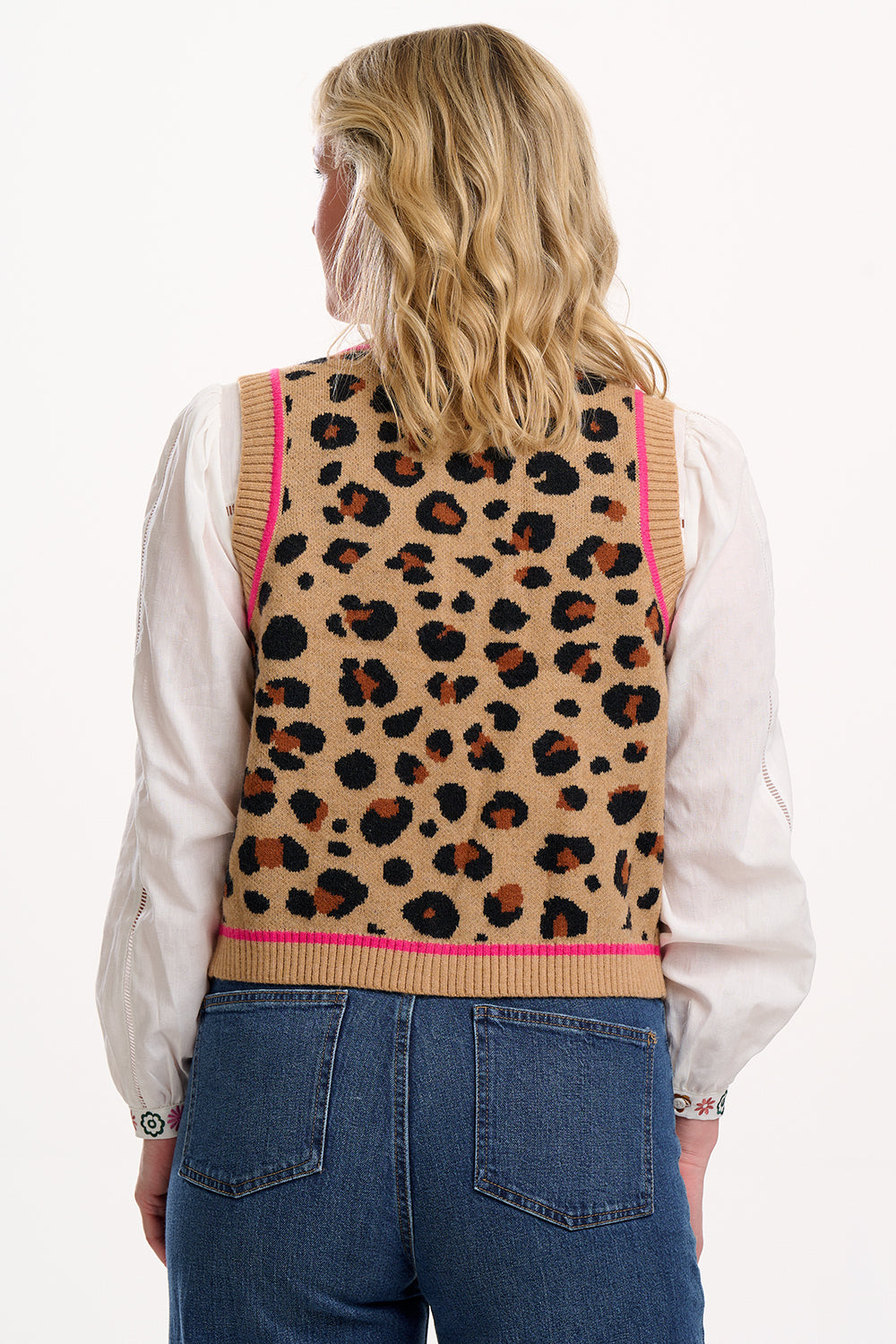 SUGARHILL "Natalie Knitted Waistcoat" (Tan/Black)