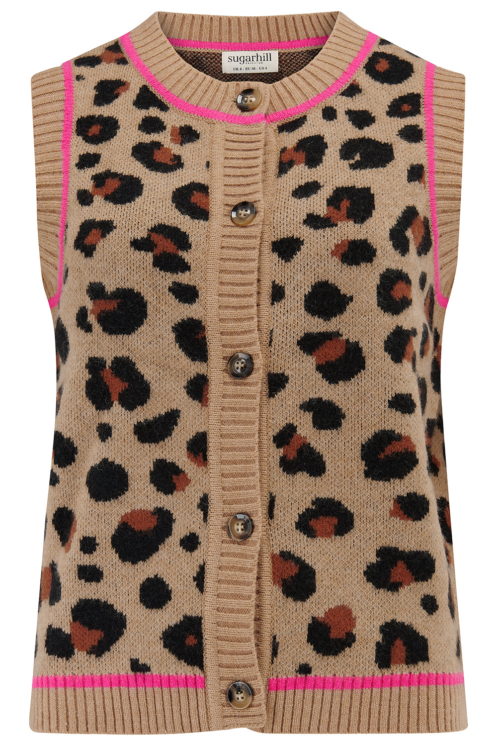 SUGARHILL "Natalie Knitted Waistcoat" (Tan/Black)