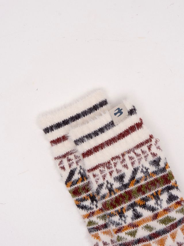 BRAKEBURN "Brown Fair Isle Cosy Sock"