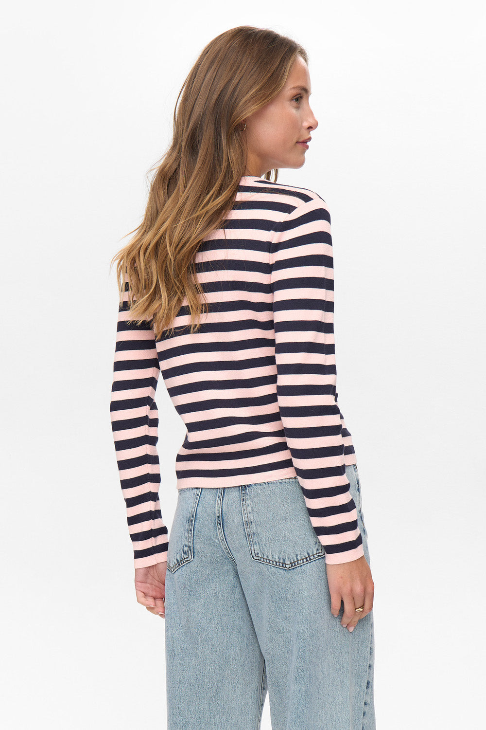 NUMPH "NUStripey Pullover New" (Roseate Spoonbi)