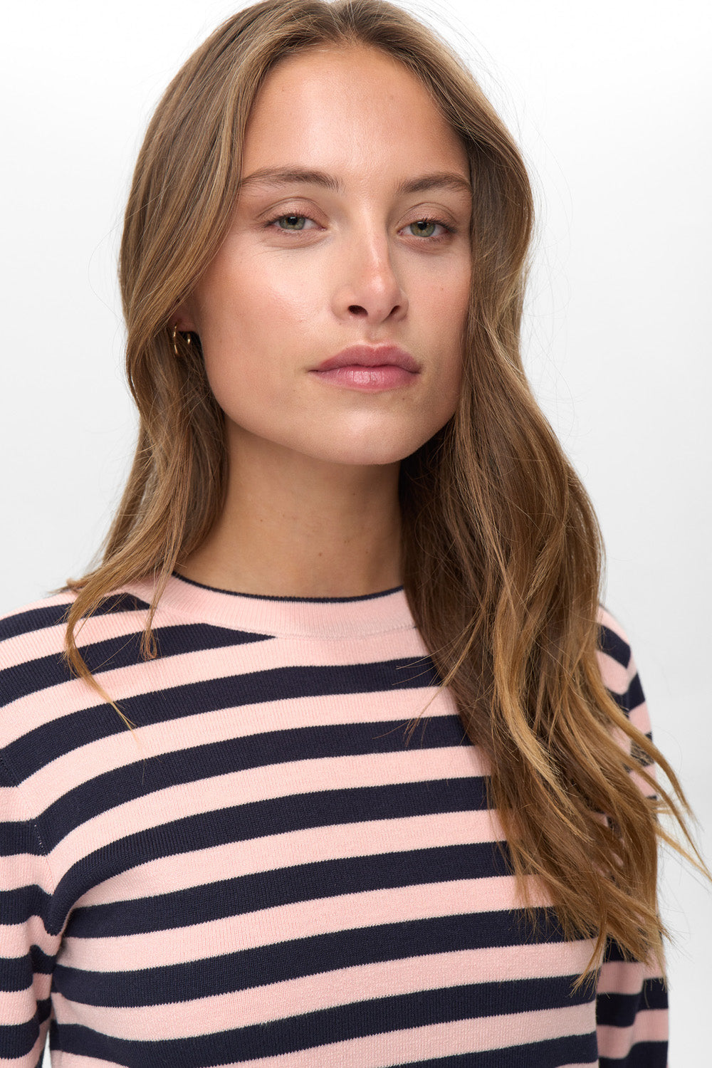 NUMPH "NUStripey Pullover New" (Roseate Spoonbi)