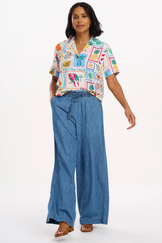 SUGARHILL "Odele Shirt" (Off White Jungle Tile)