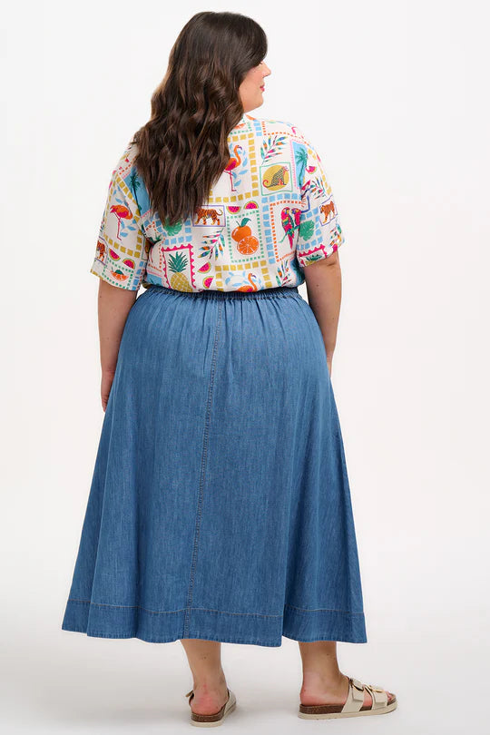 SUGARHILL "Odele Shirt" (Off White Jungle Tile)