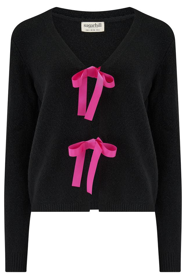 SUGARHILL "Phily Bow Cardigan" (Black)