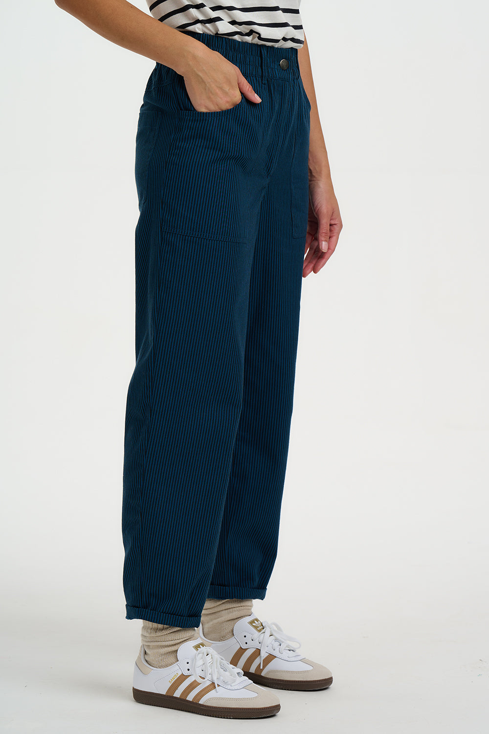 SUGARHILL "Rowan Trouser" (Black & Teal)