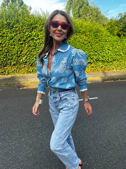 NEW DAY ORIGINALS "Sani Blouse" (Blue)