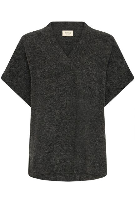 FRANSA "FRSanny Waistcoat 2" ( Oatmeal Melange/Charcoal Grey Melange)