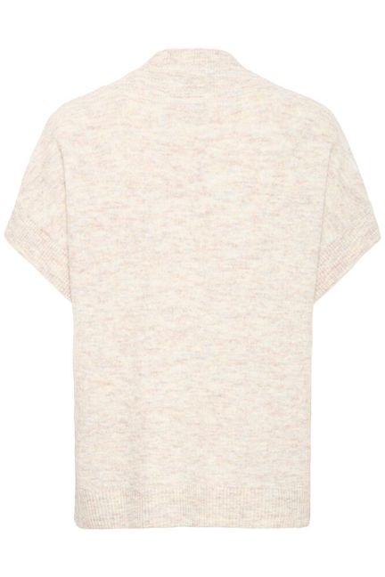 This women's knit vest form FRANSA features a relaxed fit, short sleeves, and a V shaped neckline, offering versatile layering options and all-day comfort. Modern silhouette combines style and practicality for everyday wear.