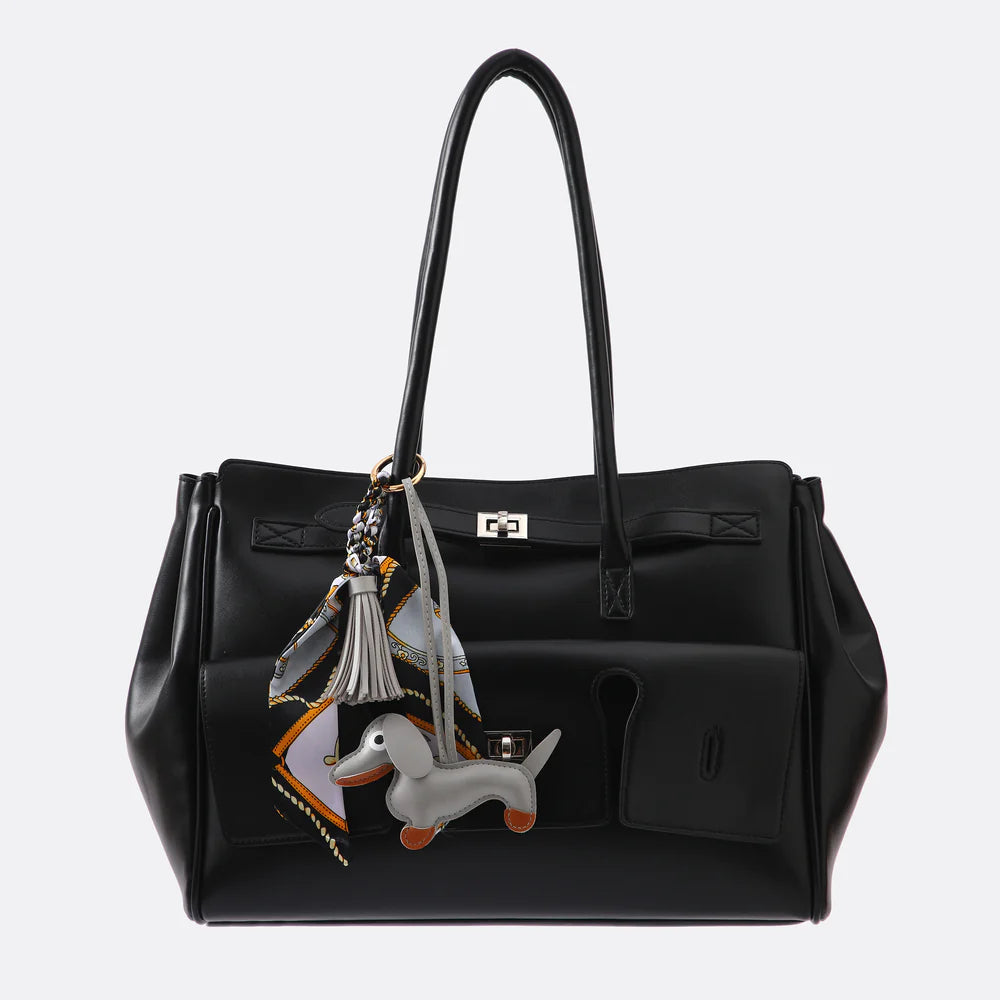 STICKYBESTIE "Dachshund Bag Charm" (Red/Grey)