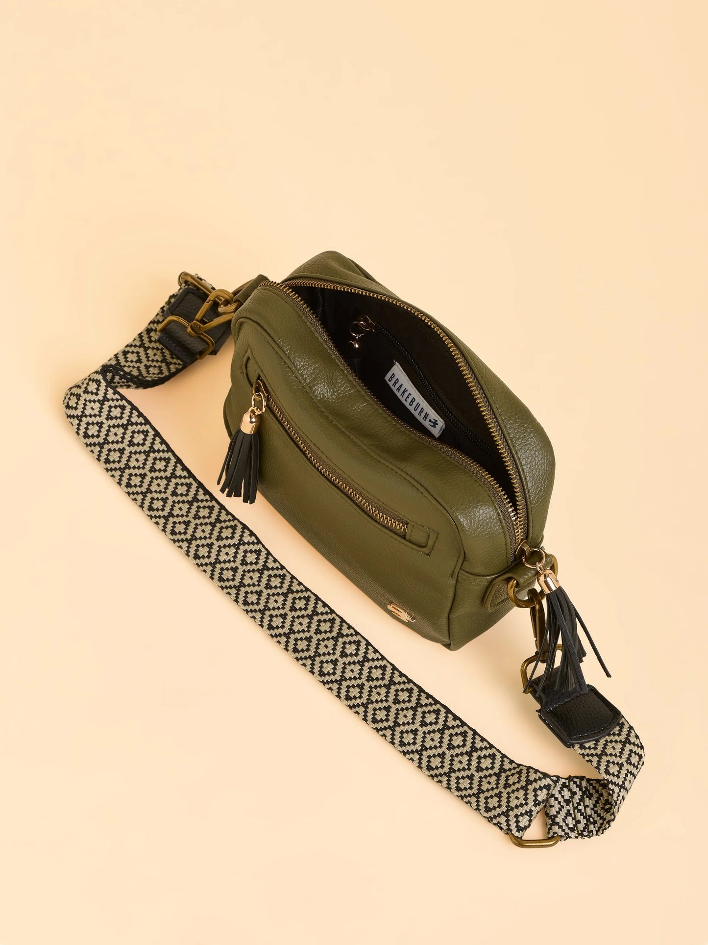 BRAKEBURN "Sierra Box Crossbody Bag" (Khaki)