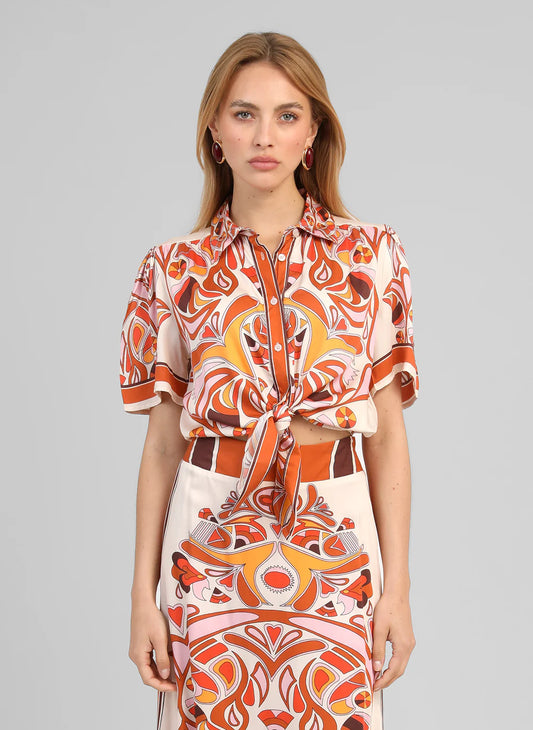 AN'GE "Suzalia Shirt" (Venicia Caramel)