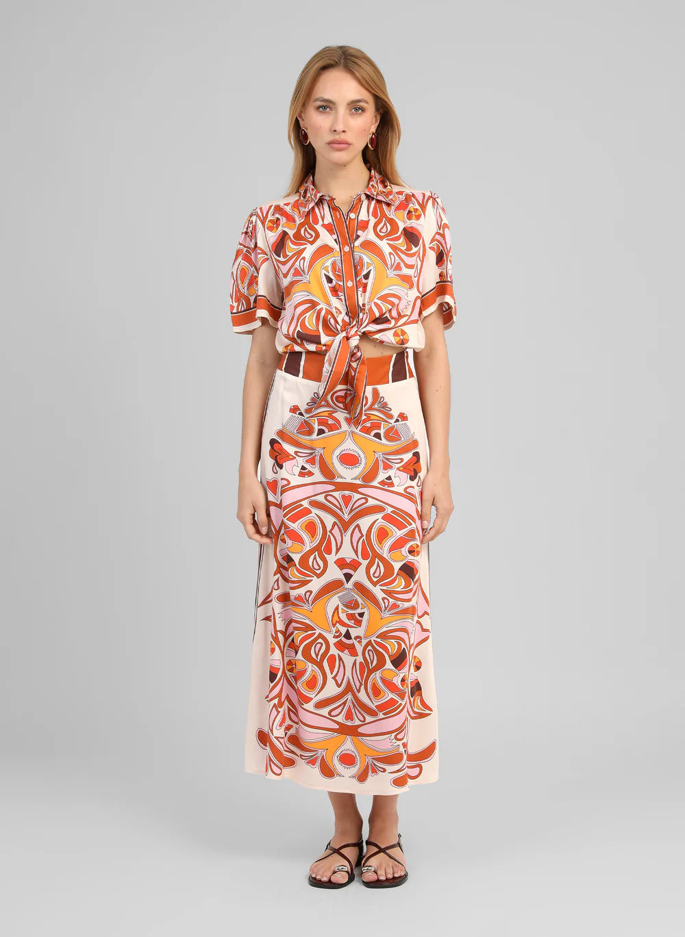 AN'GE "Suzalia Shirt" (Venicia Caramel)