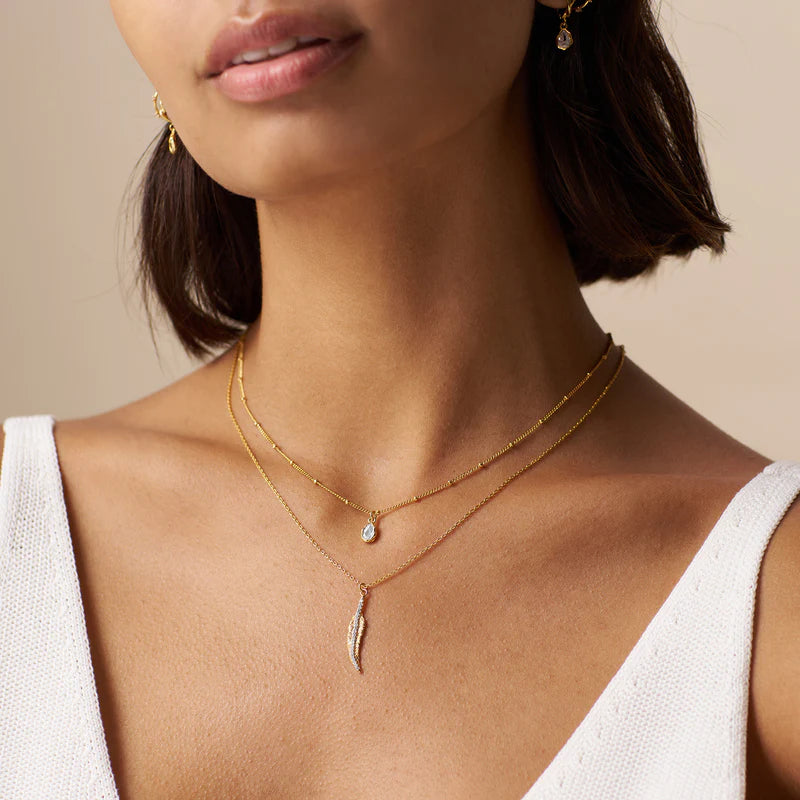 ORELIA "Organic Crystal Teardrop"(Pale Gold)