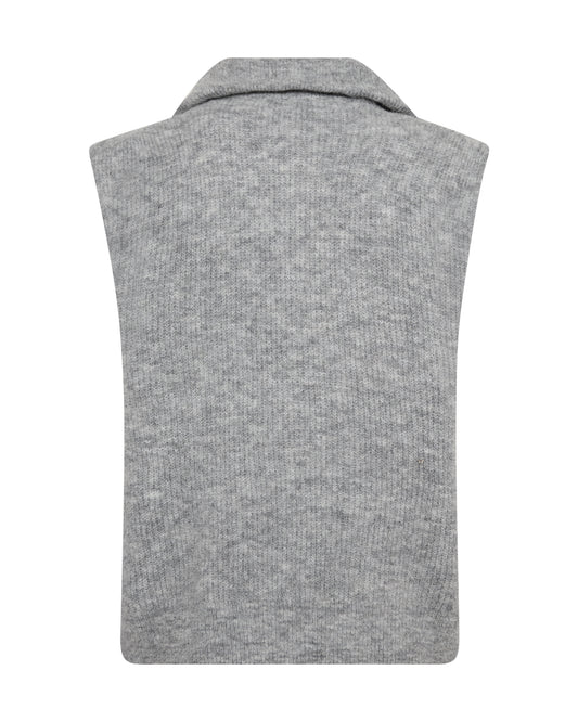 MOS MOSH "MMThora High Neck Sleeveless Knit" ( Grey Melange)