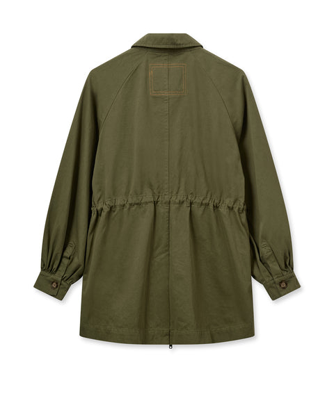Vanilla parka jacket coat in burnt olive by Mos Mosh