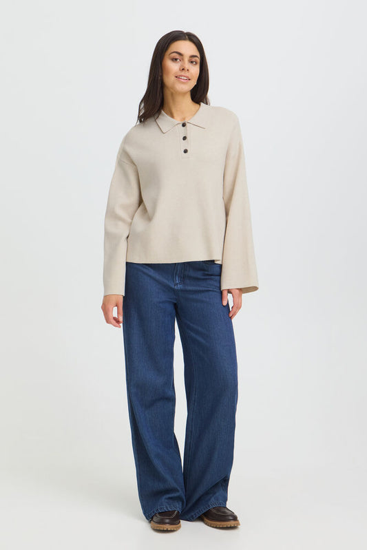 FRANSA "FRVioleta Jumper 1"(Oatmeal Melange)