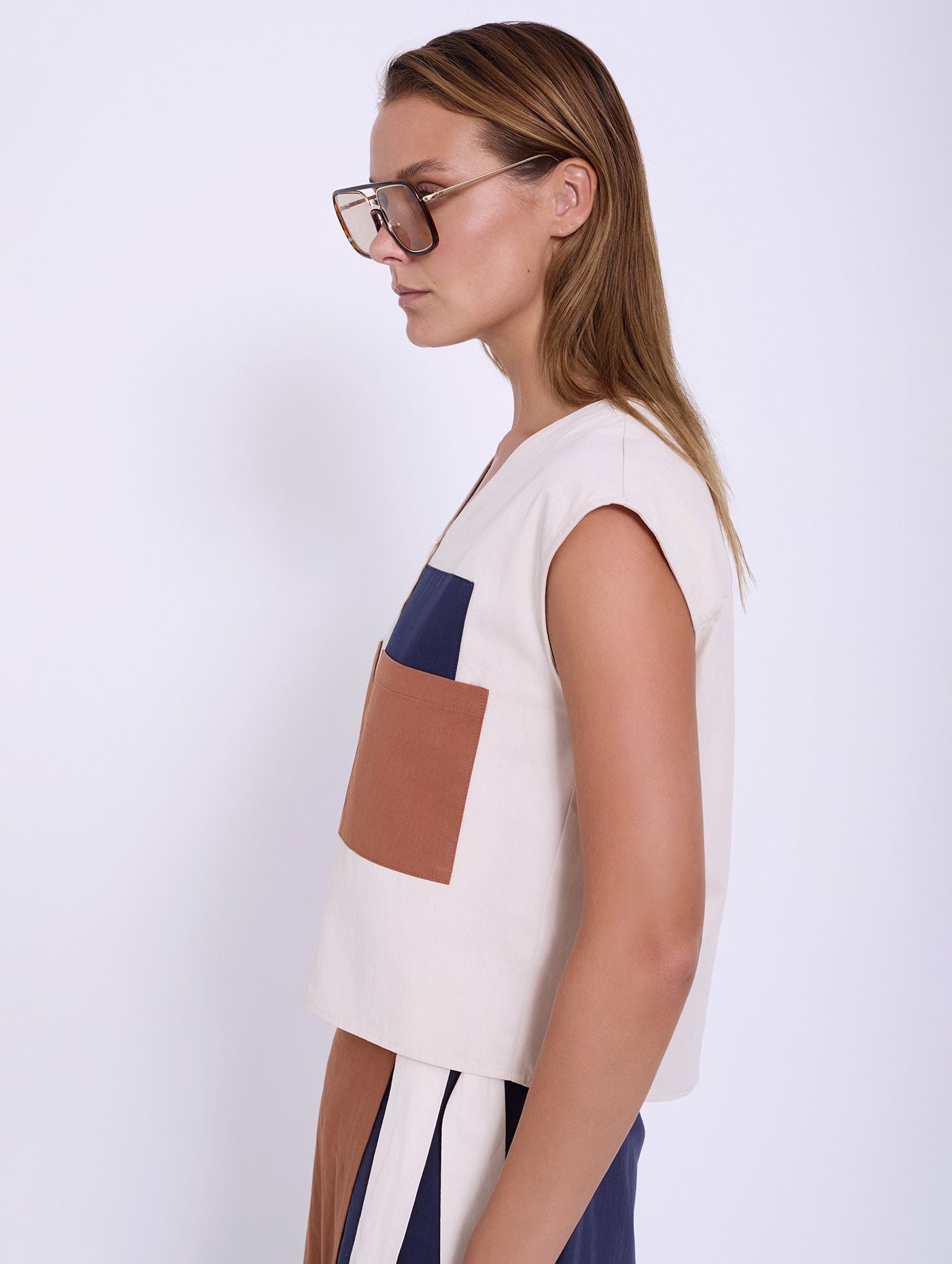 SKATIE "S05B104IV Waistcoat" (Ivory)