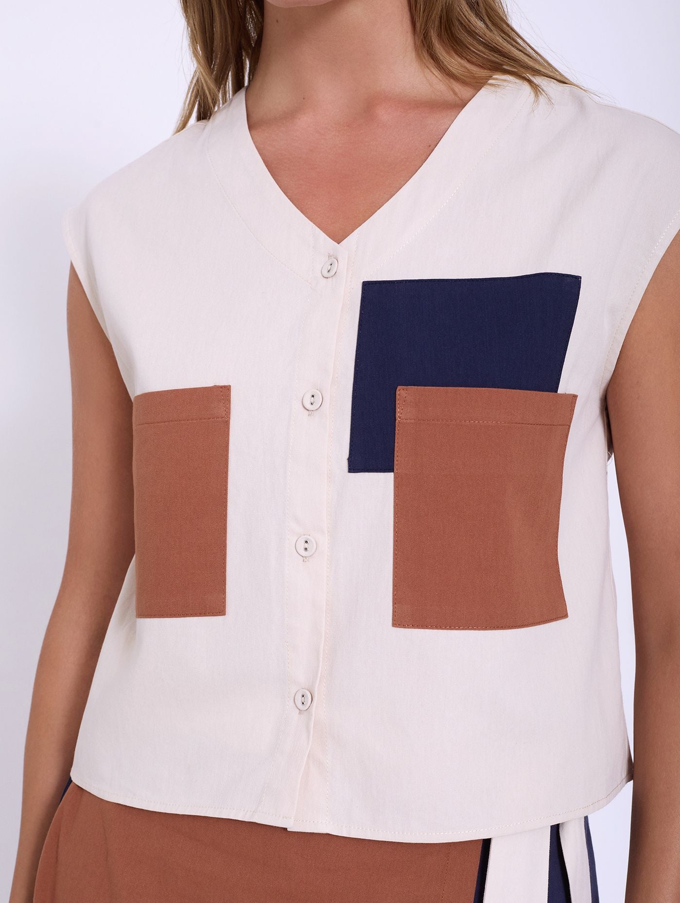 SKATIE "S05B104IV Waistcoat" (Ivory)