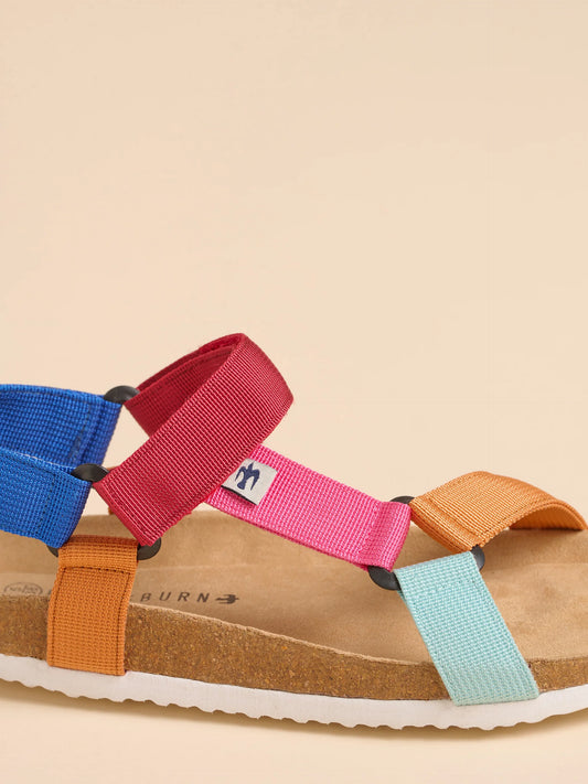 BRAKEBURN "Playful Webbing Strap Sandal" (Multi)