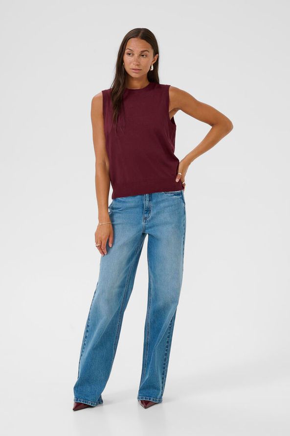 KAFFE "KALizza Knit Slipover" (Windsor Wine)