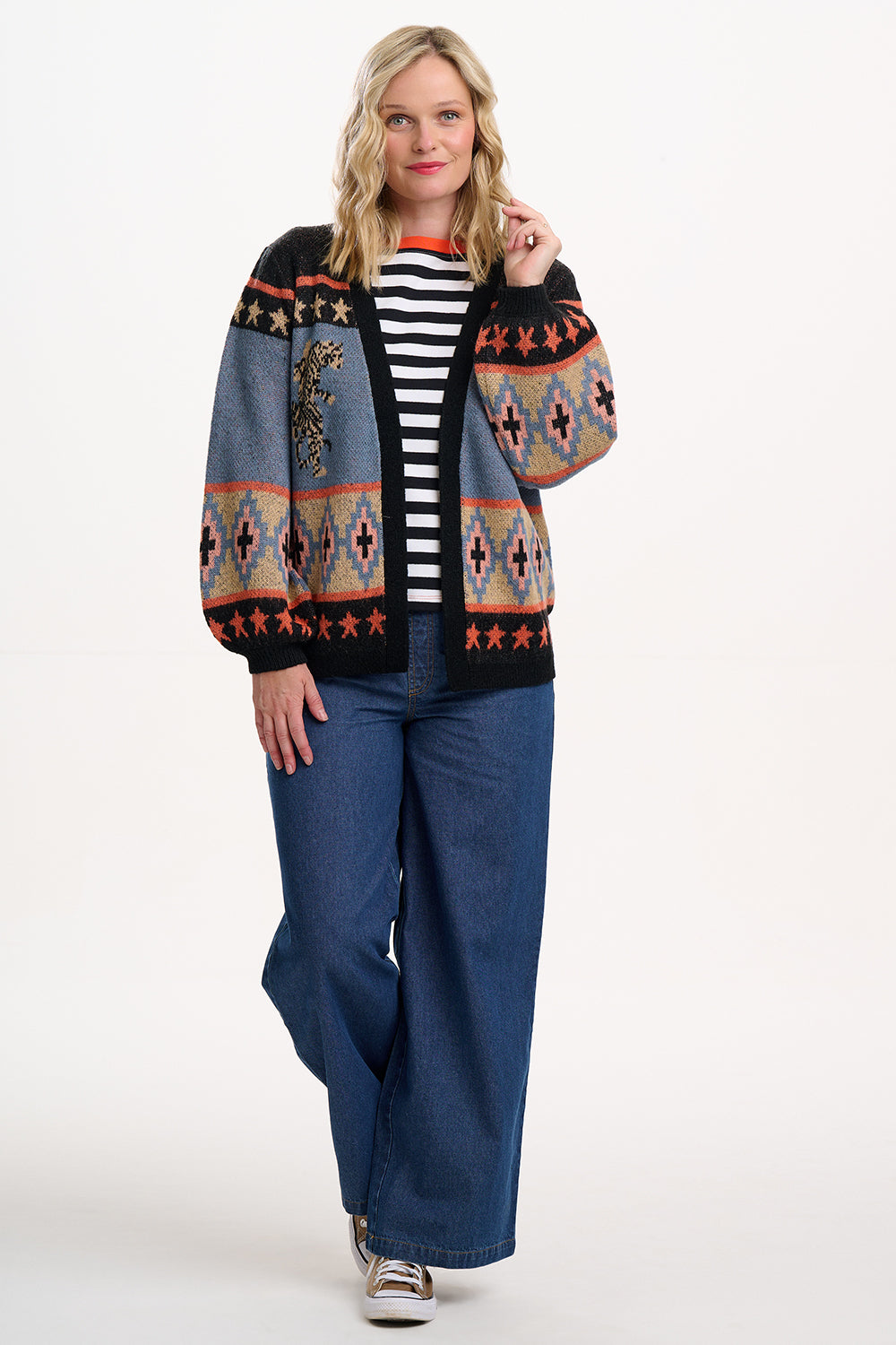 SUGARHILL "Yvette Cardigan" (Multi Climbing Tigers)