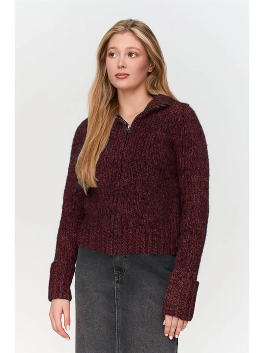 24 COLOURS "Emma Cardigan" (Bordeaux) - ClobR