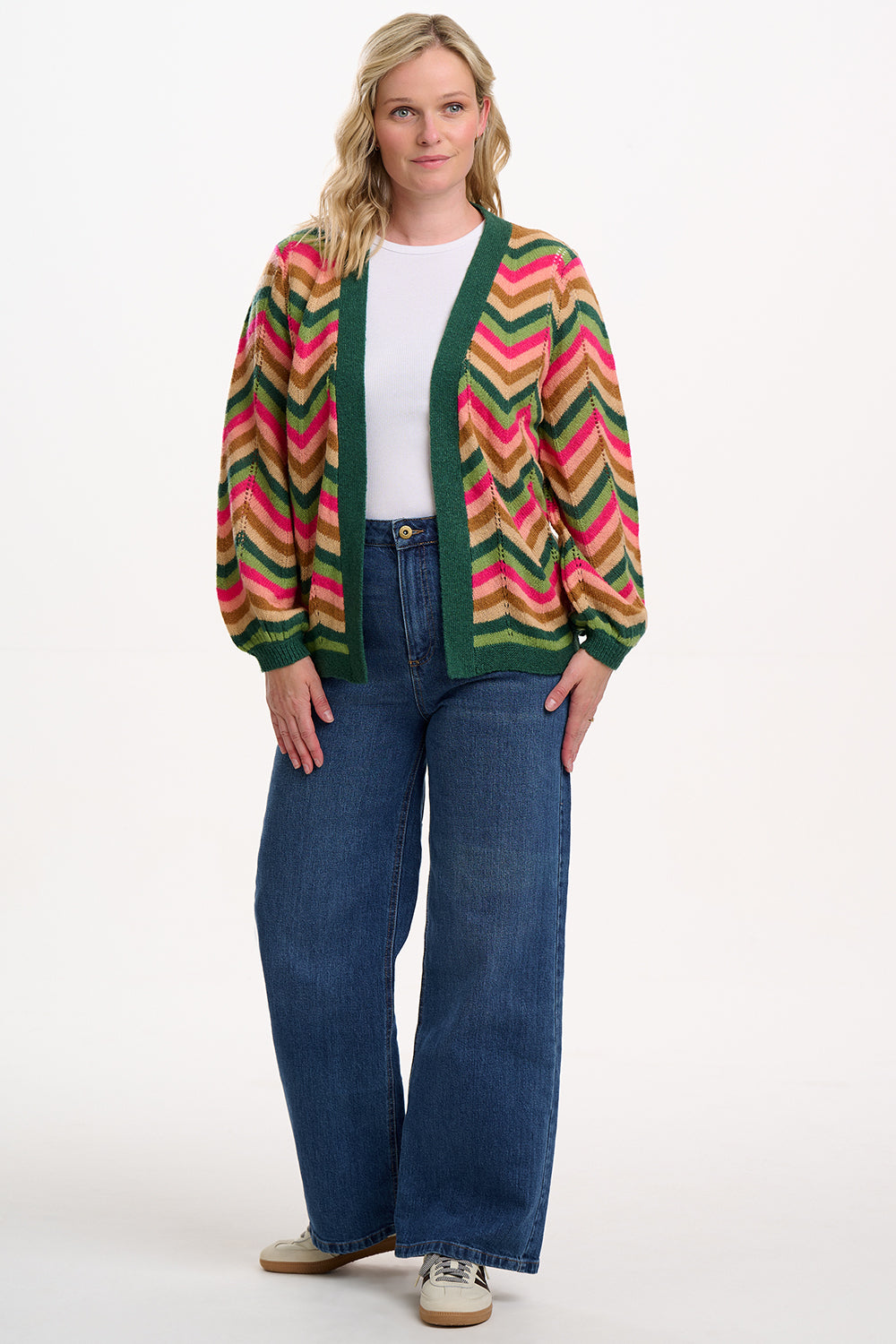 SUGARHILL "Bella Cardigan" (Multi Autumn Chevron)