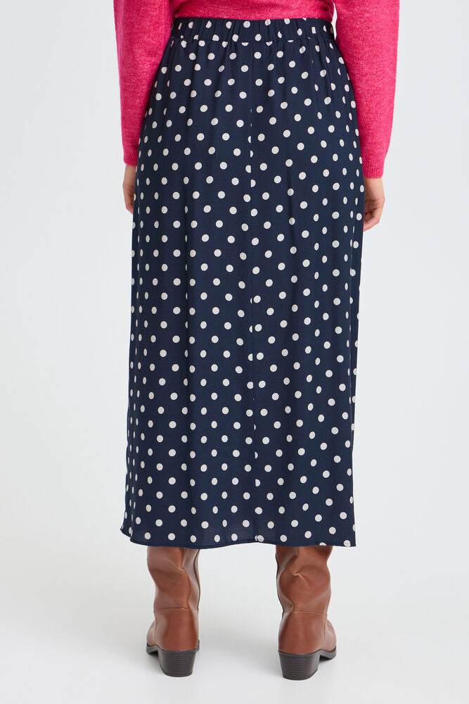 FRANSA "FRDara Skirt"  (Navy Spotty)