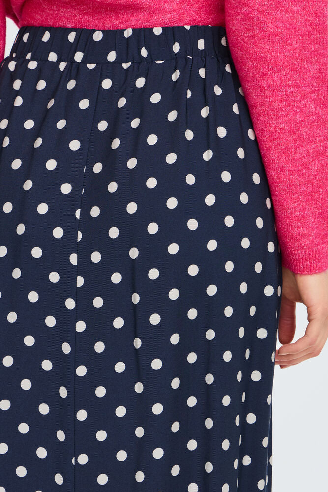 FRANSA "FRDara Skirt"  (Navy Spotty)