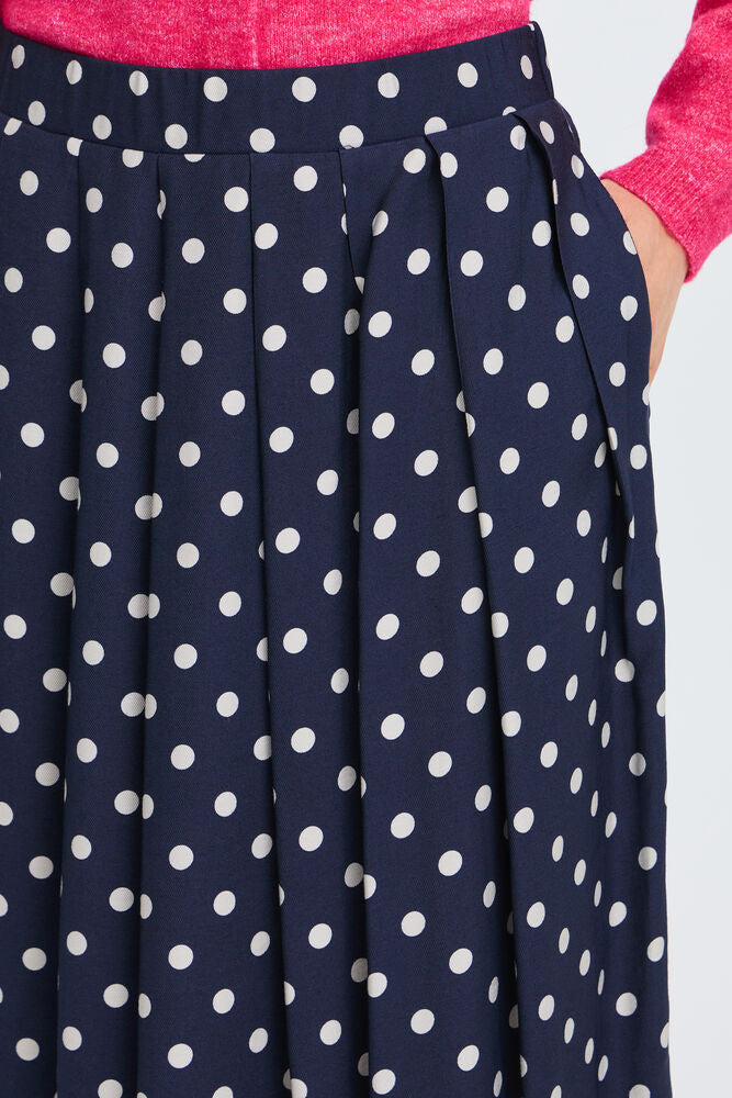 FRANSA "FRDara Skirt"  (Navy Spotty)