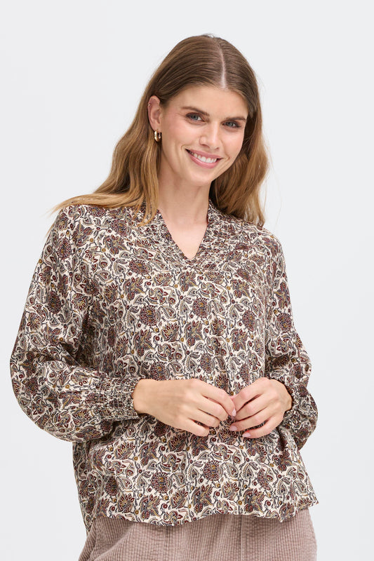 FRANSA "FRGladis Blouse" (Pumicesto)