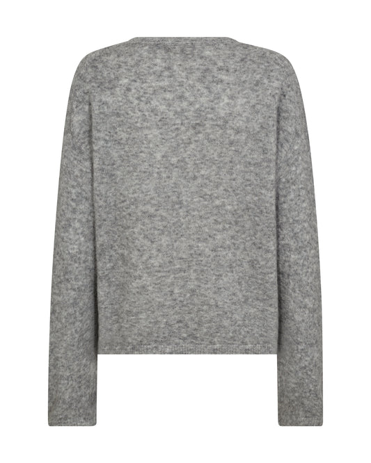 MOS MOSH "MMMape O-Neck Knit" (Scarab/Grey Melange/Brunnera Blue)