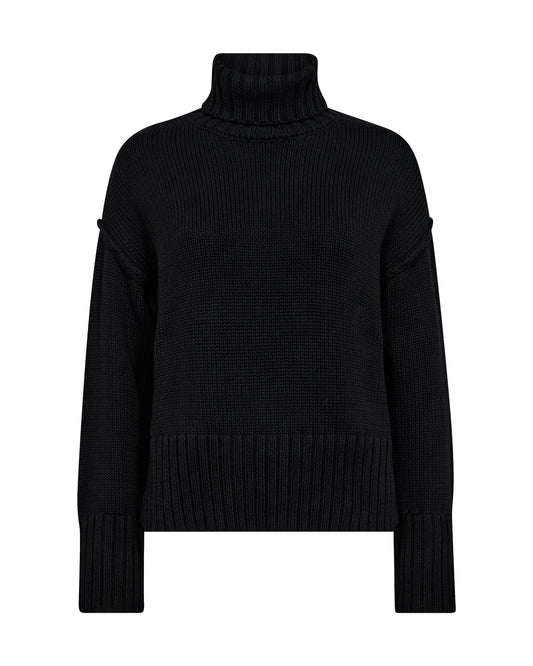 Stay cosy in this chunky roll-neck knit sweater from MOS MOSH, designed in a regular fit for effortless comfort and style. The ribbed detailing at the neckline, cuffs, and hem enhances its refined structure, while the beautifully crafted sleeves add a touch of modern texture. Perfect for layering, this timeless knit pairs effortlessly with everything from tailored pants to casual denim.