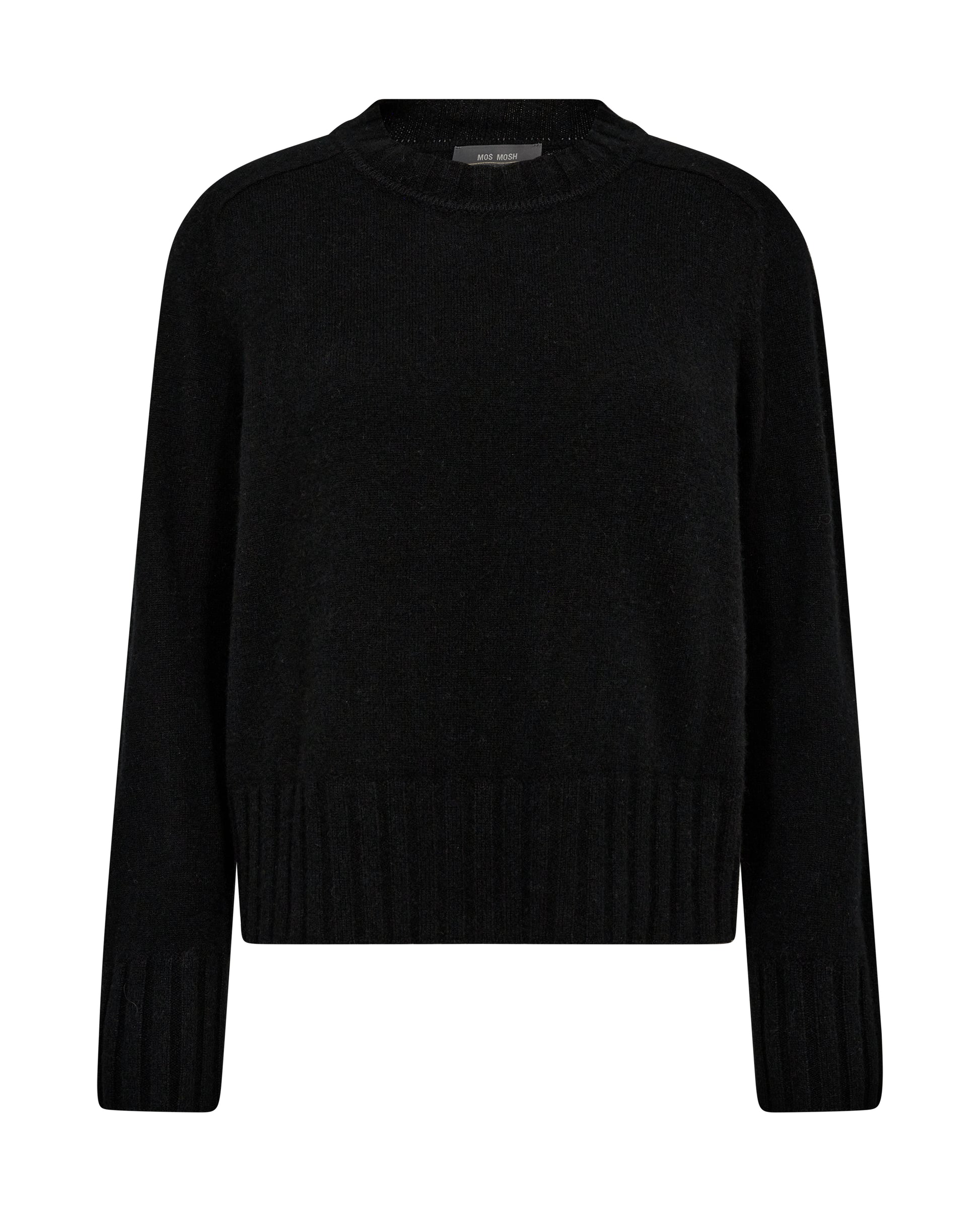 This luxurious sweater from MOS MOSH in a soft cashmere blend offers a timeless and elegant look. Designed in a regular silhouette, it features ribbed details at the neckline, cuffs, and hem for a refined finish. Perfect for effortless layering, it combines comfort and sophistication for any occasion.