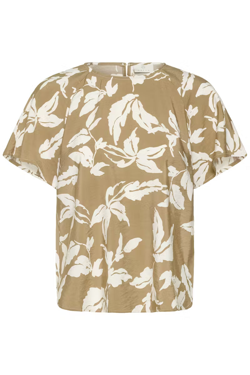 KAFFE "KAMarlo Blouse" (Oak Chalk Leaves)
