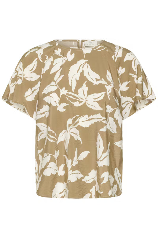 KAFFE "KAMarlo Blouse" (Oak Chalk Leaves)
