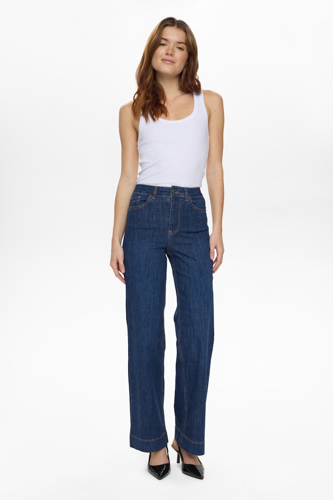 NUMPH "NUParis HR Wide Jeans 28" Leg" (Dark Blue )