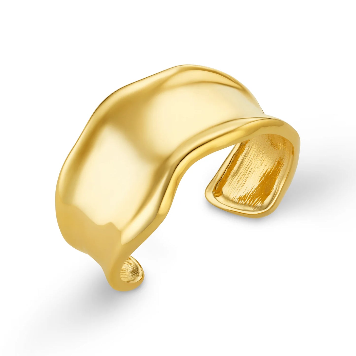ORELIA "Organic Molten Metal Cuff"  (Gold)