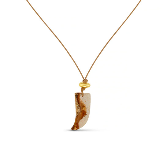 ORELIA "Jasper Tusk Adjustable Cord" (Brown)