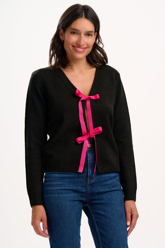SUGARHILL "Phily Bow Cardigan" (Black)