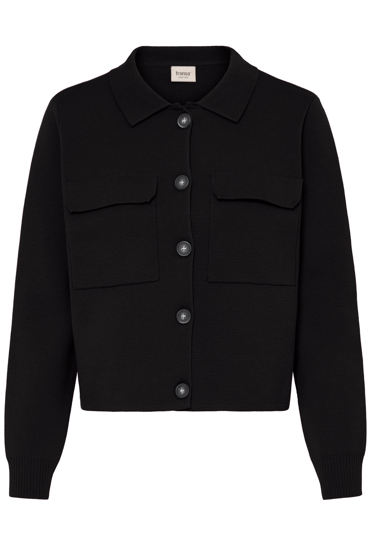 FRANSA "FRIta Cardigan 1" (Whisper White/Black)