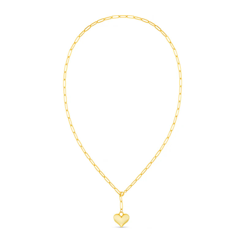 ORELIA "Domed Heart Charm Adjustable" (Gold)