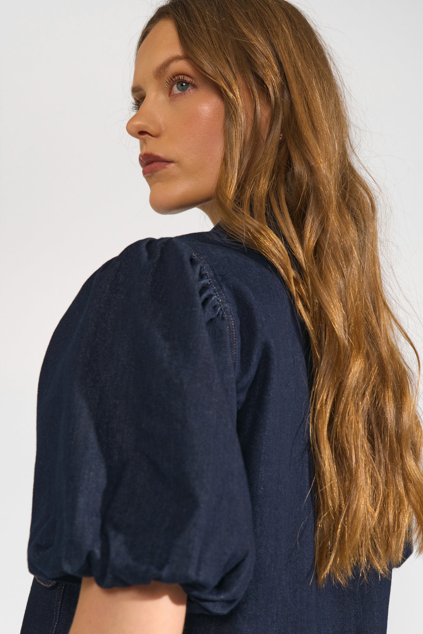 NUMPH "NUaletta SS Shirt" (Dark Blue Denim)